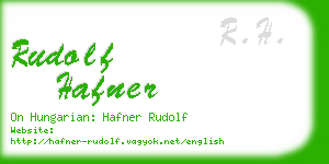 rudolf hafner business card